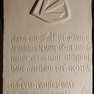 Inschrift an der östlichen Bogenlaibung der Antoniuskapelle 