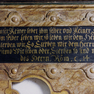 Bibelzitat im rechten Unterhang des Epitaphs für die Familien des Michael Scherffer von Scherffenstein und des Heinrich Liveherr. 
