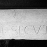 Wandgrabmal Markgraf Friedrich IV. von Baden, Bischof von Utrecht, Detail mit Inschrift auf Bodenplatte